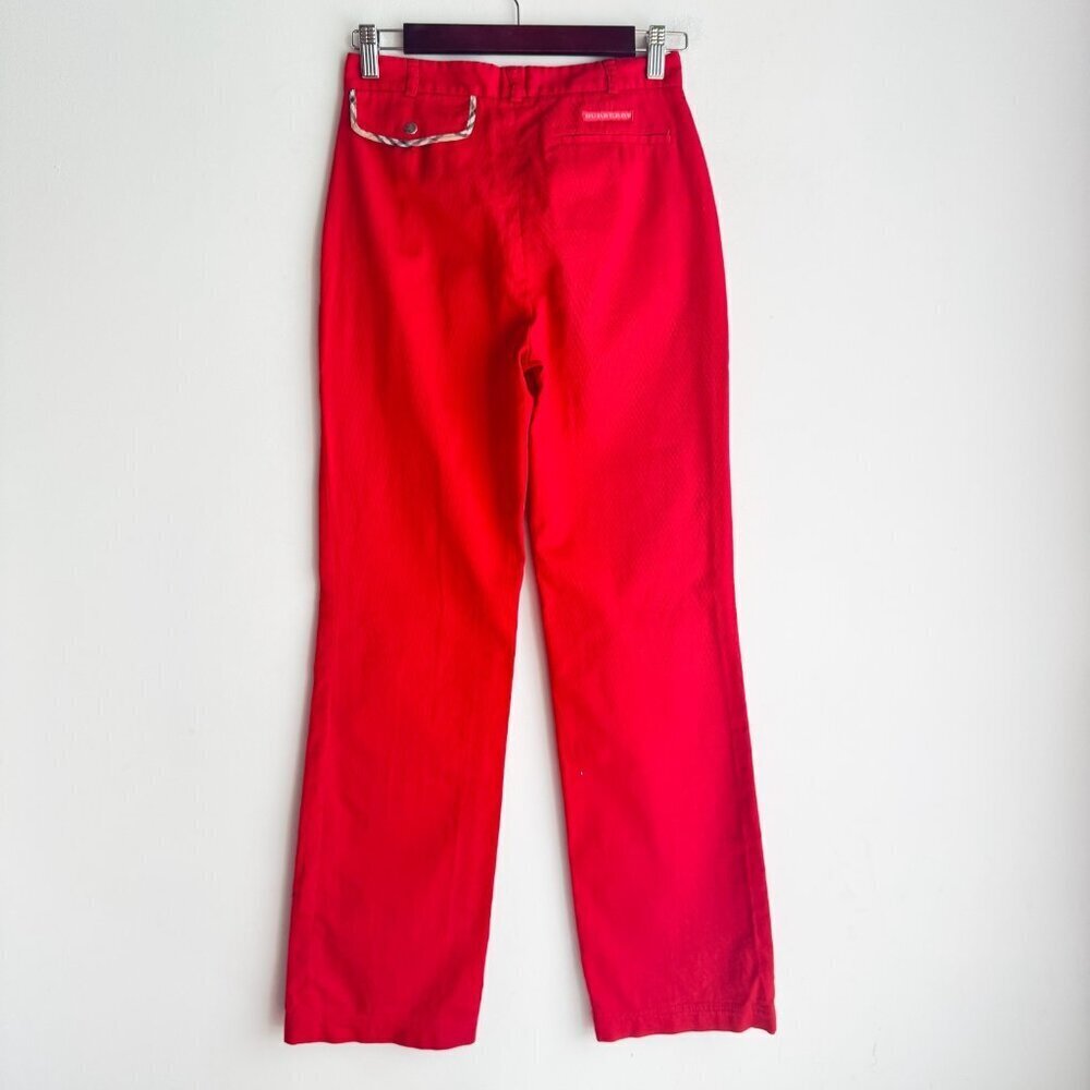 Burberry Golf Red Corduroy Bootcut High waist Pants 0/2 - Picture 7 of 15